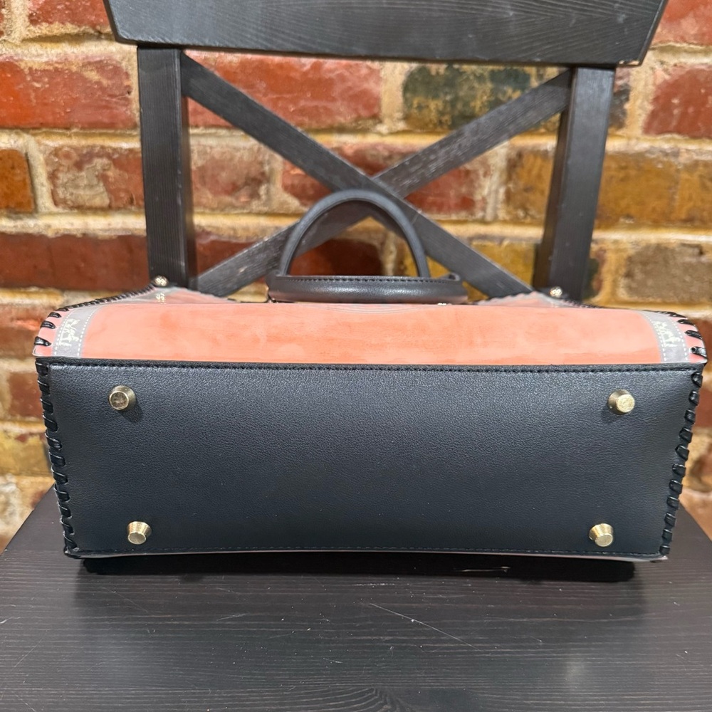 Upcycled Hermès Orange and Black Tote Bag - Picture 4 of 6